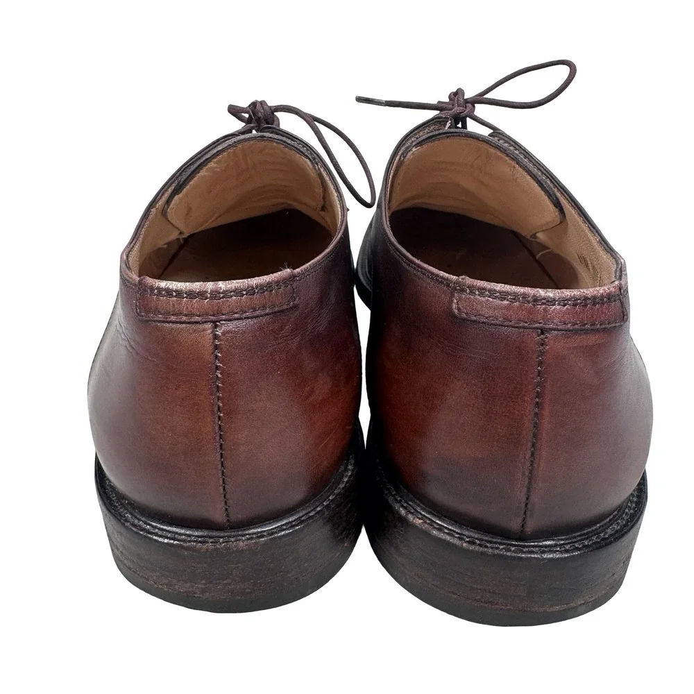 Salvatore Ferragamo Studio Mens 9 D Dark Brown Leather Cap Toe Derby 01UH 38755